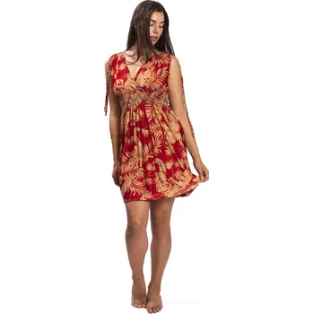 Dámské šaty Dámské šaty KAY plants červené IV.