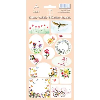 samolepka Arch Jmenovky na dárky Květiny