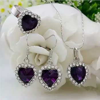 Souprava šperků Souprava bižuterie Titanic Srdce oceánu Deep Purple