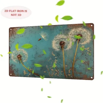 Plechová cedule BAF Plechová vintage cedule Pampelišky 30 x 20 cm