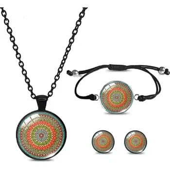 Souprava šperků Fashion Jewelry Souprava Aurora Mandala náhrdelník, náušnice, náramek