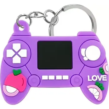 Přívěsek na klíče Herní konzole fialová
