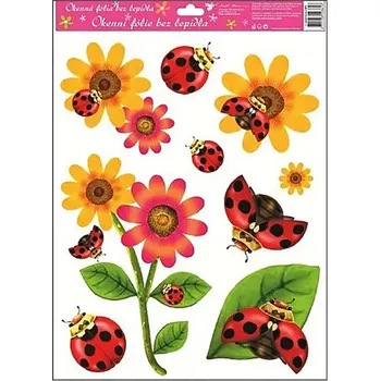 Okenní dekorace Anděl Okenní fólie berušky 38 x 30 cm typ 1