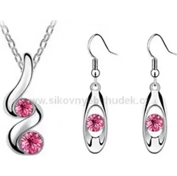Souprava šperků Swarovski Elements Elegantní souprava Pink Lady SWS100