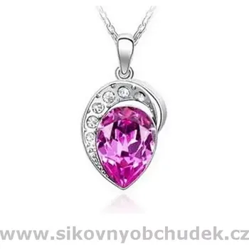 Náhrdelník Bijavera Náhrdelník dámský Swarovski Elements Pink Lady SWN170