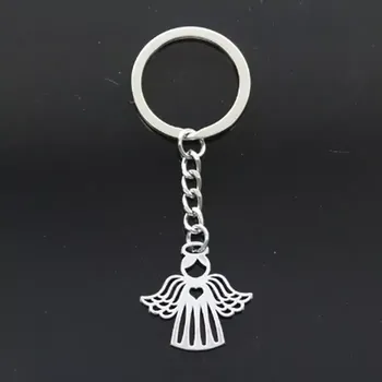 QINOOO Přívěsek na klíče Anděl strážný srdce