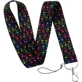 Unique Šňůrka na krk s karabinkou Cats