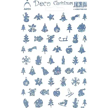 samolepka Arch Holografické vánoční obrázky stříbrné