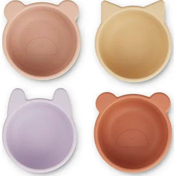LIEWOOD Silikonová mistička Malene Lavender Multi Mix – set 4 ks