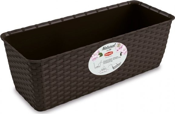 Truhlík Natural, samozavlažovací, 50 cm, moka