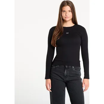 Pánské tričko Tričko Guess Jeans Ls Cn Embro Slim Black XS
