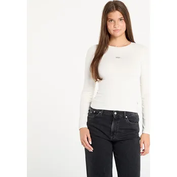 Pánské tričko Tričko Guess Jeans Ls Cn Embro Slim White XS