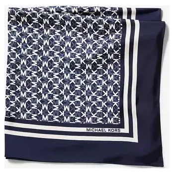 Šála Michael Kors dámský modrý šátek Signature Logo