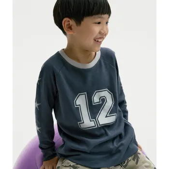 Reserved - Bavlněné tričko s dlouhými rukávy - tmavomodrá - 036FI-59X - 036FI-59X-116