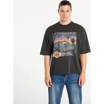Pánské tričko Tričko New Era NBA Washed Graphic Los Angeles Lakers T-Shirt UNISEX Heather Gray M