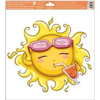 Okenní dekorace Anděl Okenní dekorační fólie Sluníčko s limonádou 30 x 33,5 cm