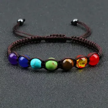 Náramek MiTe Náramek 7 čaker hnědý