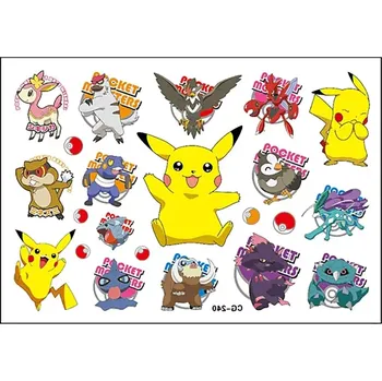 Odstranitelné tetování Dočasné tetování Pokémoni 16 x 10,5 cm