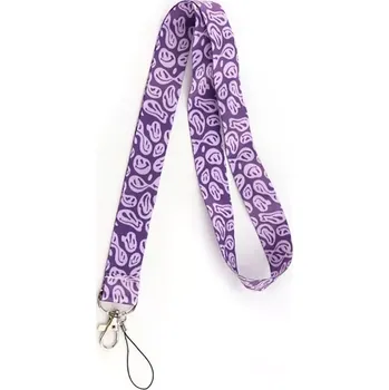 Lanyard Šňůrka na klíče Purple faces