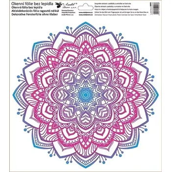 Okenní dekorace Okenní dekorační fólie barevná mandala 30x33,5 cm motiv 6891-03