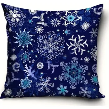 Povlak na dekorativní polštářek TipTrade Sametový povlak na polštářek Ledové vločky 40 x 40 cm