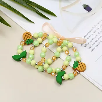 Náramek Fashion Jewelry Dětský náramek ananas sada 3 ks