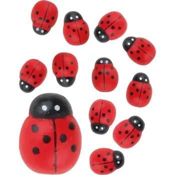 Dřevěná hračka Anděl Berušky dřevěné 1,5 cm 12 ks