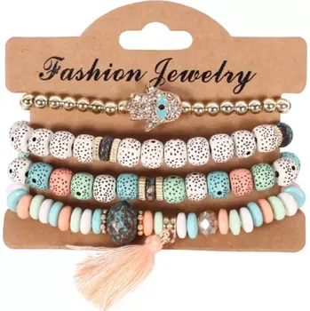 Náramek Dámský náramek 4 v 1 letní mix