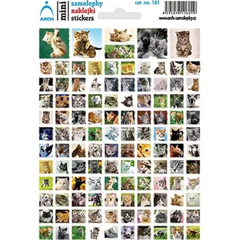 samolepka Arch Školní minisamolepky koťátka 116 ks