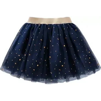 Dívčí sukně Luliu Sukně tutu tylová modrá se třpytkami vel. 3-7 let OP865