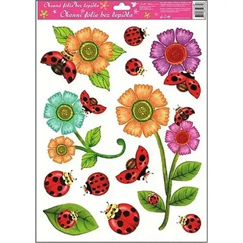 Okenní dekorace Anděl Okenní fólie berušky 38 x 30 cm typ 3