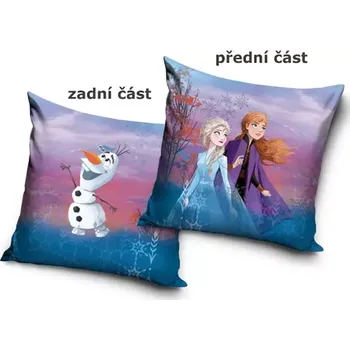 Povlak na dekorativní polštářek Carbotex Povlak na polštářek Ledové království 40x40cm