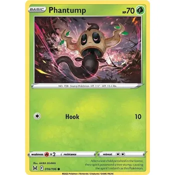 Karetní hra Phantump 016/196 - Lost Origin Typ karty: Reverse Holo