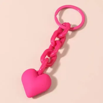 Fally Co. Přívěsek na klíče Srdce růžová