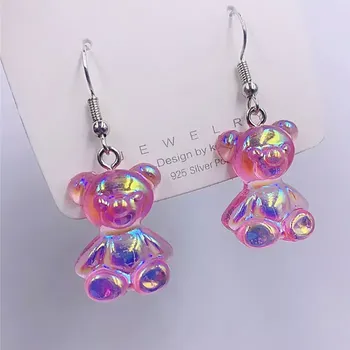 Náušnice Oliwia Jewelry Náušnice Medvídek růžová perleť EA175