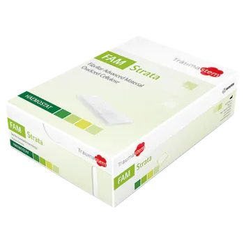 Kompres Sterilní vláknité hemostatické krytí Traumastem FAM Strata, 5 x 10 cm, 10 ks