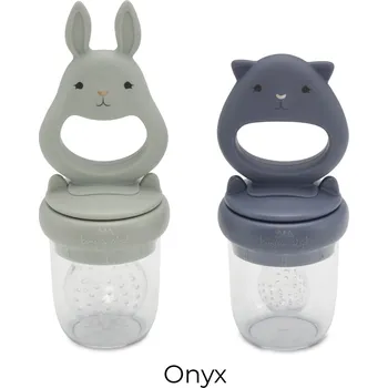 dudlíky Konges Sløjd Krmící dudlík Onyx / Bark Shell – set 2 ks ONYX