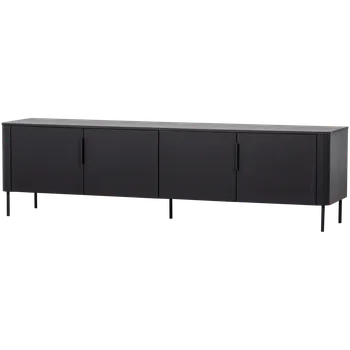 Televizní stolek WOOOD TV stolek GUNNAR černý 200 cm 377594-MZ