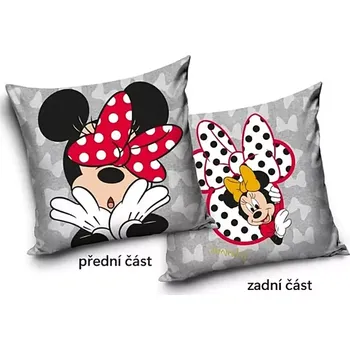 Povlak na dekorativní polštářek Carbotex Povlak na polštářek Minnie šedá kráska 40 x 40 cm