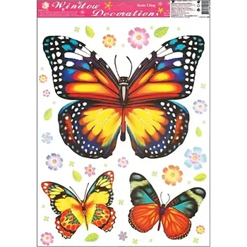 Okenní dekorace Anděl Okenní fólie motýli 38 x 30 cm AN-364-2