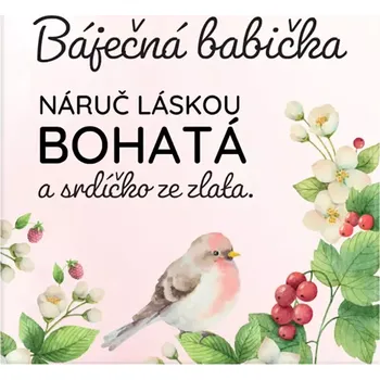 Dekorativní magnet Albi Magnetka s textem Báječná babička