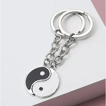 Fashion Jewelry Párové klíčenky Jin Jang stříbrná 2 kusy