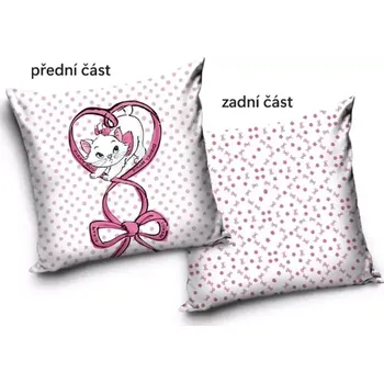 Povlak na dekorativní polštářek Carbotex Povlak na polštář Aristokočky Kočička Marie 40x40cm