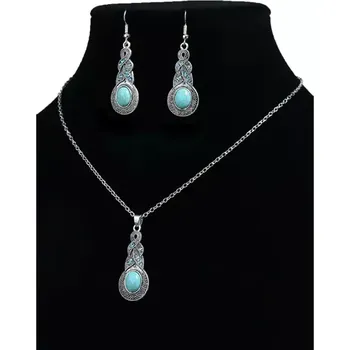 Souprava šperků Fashion Jewelry Stylová souprava z tyrkysu a s krystalky