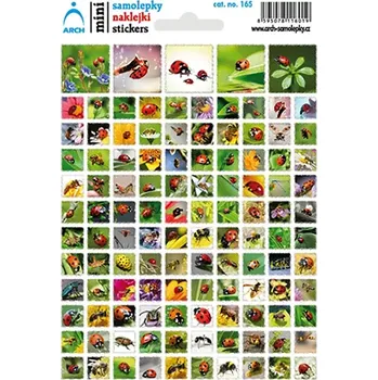 samolepka Arch Školní minisamolepky berušky a včelky 115 ks