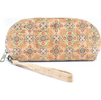 Kabelka Korkový penál - Květinové ornamenty