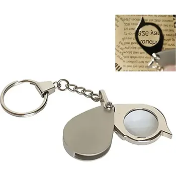 VkTech Přívěsek na klíče Lupa zvětšovací sklo 8x