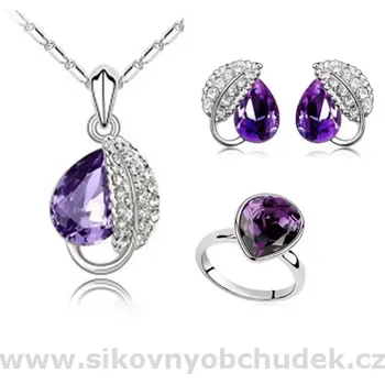 Souprava šperků Swarovski Elements Souprava lístečky Violet SWS409