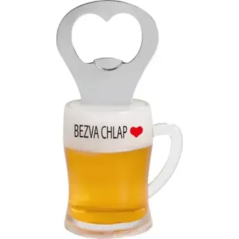 Dekorativní magnet Albi Magnet na lednici Otvírák na pivo - Bezva chlap