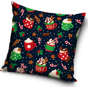 Polštář Povlak na polštářek Vánoční Horká Čokoláda